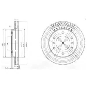 Диск гальмівний MITSIBISHI Pagero "F D=290mm "99-06 Delphi BG3812