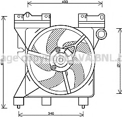 Вентилятор радиатора CITROEN BERLINGO/PEUGEOT PARTNER (96-) AVA COOLING CN7547 (фото 1)