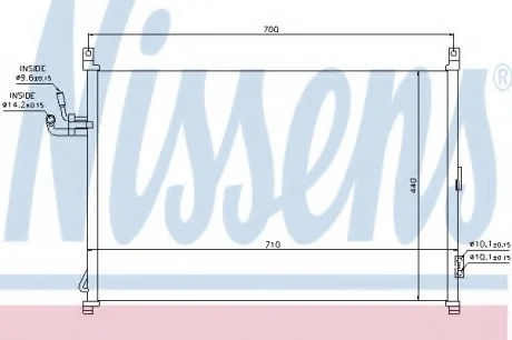 Конденсер кондиционера NISSENS 940014