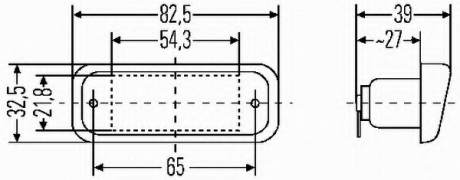 Фонарь освещения номерного знака, Фонарь освещения номерного знака HELLA 2KA 005 049-011 (фото 1)