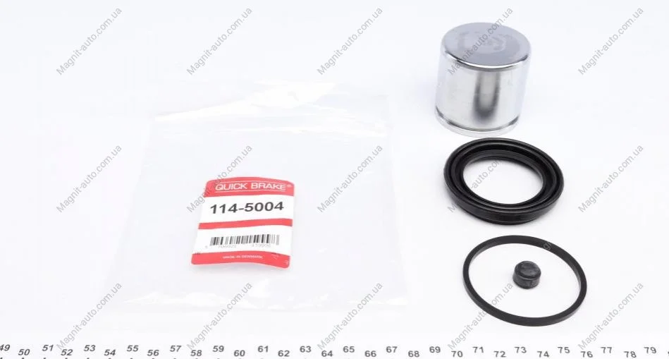 Ремкомплект гальмівного супорта (з поршеньком), ALFA ROMEO, BMW, FIAT, FORD, LANCIA, MINI, MITSUBISH QUICK BRAKE 114-5004 (фото 1)