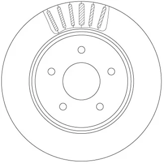 TARCZA HAM. NISSAN T. X-TRAIL 1,6-2,0 DCI 14- TRW DF6789