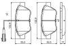 Гальмівні колодки дискові FIAT 500 "F "09>> BOSCH 0986495378 (фото 6)