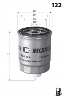 " Фільтр палива" MECAFILTER ELG5214 (фото 1)