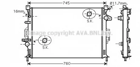 Радіатор MONDEO/FREEL/V/S80 AT 06- (Ava) AVA COOLING FDA2425