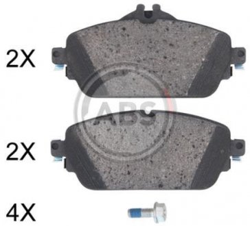KLOCKI HAMULC. MERCEDES W205 C-KLASA 13- PRZУD A.B.S. 35069