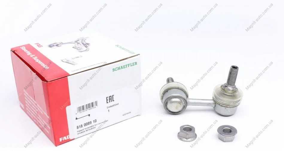 Стойка стабилизатора переднего лева. 61mm HYUNDAI ACCENT II, MATRIX MITSUBISHI LANCER VI, LANCER VII, LANCER VIII 1.3-2.0 01.98- FAG 818008910 (фото 1)