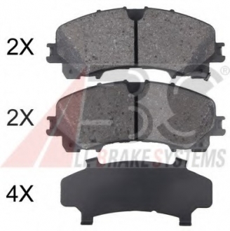 Комплект тормозных колодок, дисковый тормоз A.B.S. 35062