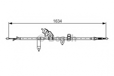 Трос, стояночная тормозная система BOSCH 1987482222 (фото 1)