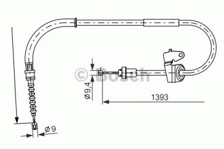 Трос, стояночная тормозная система BOSCH 1987482227