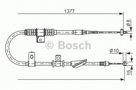 Трос, стояночная тормозная система BOSCH 1987477842