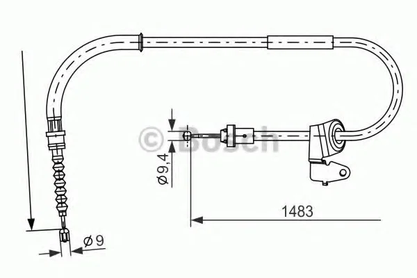 Трос ручного тормоза bosch тормозной трос BOSCH 1987482228 (фото 1)