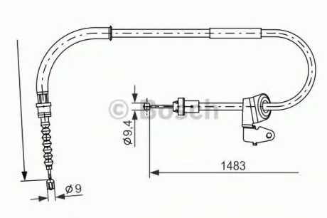 Трос ручного тормоза bosch тормозной трос BOSCH 1987482228