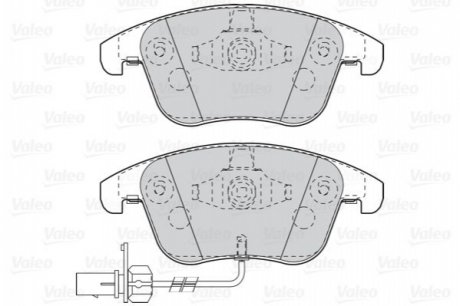Гальмівні колодки дискові AUDI A4/A5/S5 "1,8-3,2 "F "07-17 Valeo 302098 (фото 1)