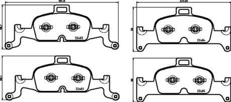 Klocki ham. A4,5 Q5 BREMBO P85164
