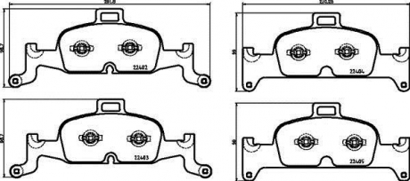 Klocki ham. A4,5 Q5 BREMBO P85164