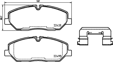 Гальмівні колодки дискові BREMBO P30084