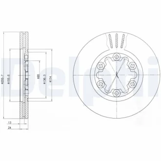 Тормозной диск DELPHI Delphi BG3559
