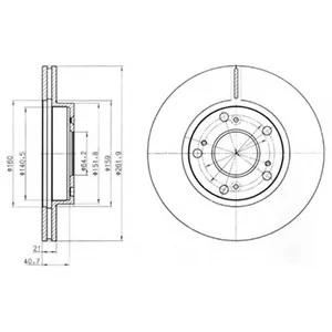 Тормозной диск DELPHI Delphi BG4294