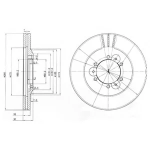 Тормозной диск DELPHI Delphi BG3378