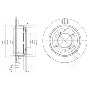 Диск гальмівний Delphi BG3813