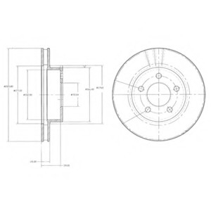 Тормозной диск Delphi BG3546