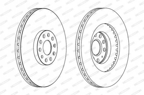 Гальмівний диск FERODO DDF1504C1