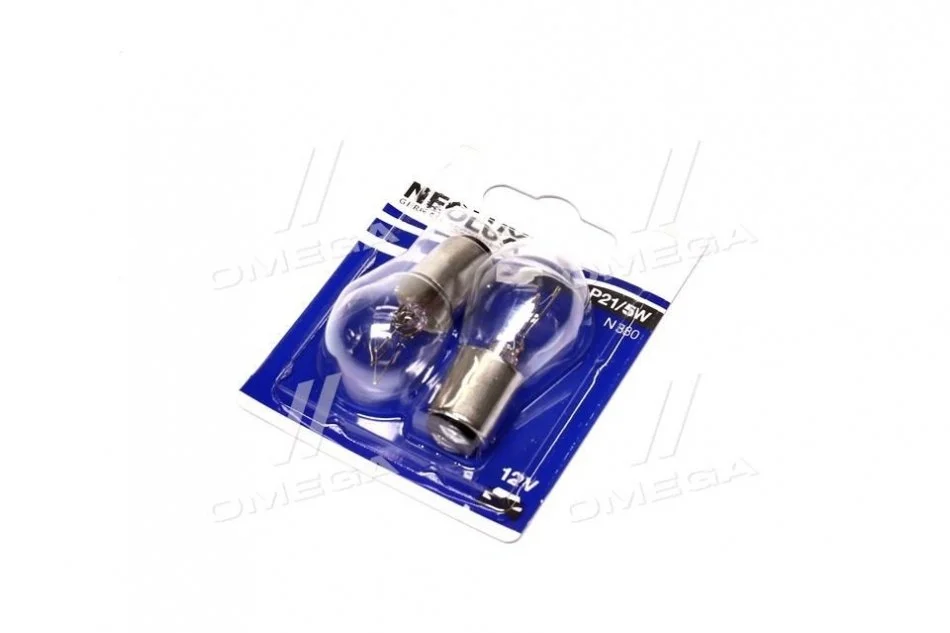 Лампа вспомогат. освещения P21/5W 12V 21/5W BAY15d (Blister 2шт) (пр-во Neolux) OSRAM N380-02B (фото 1)