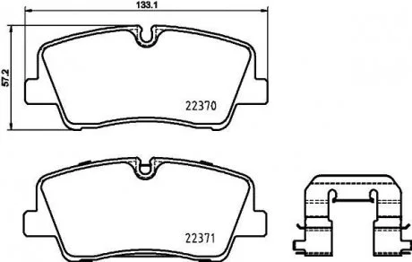 KLOCKI HAMULCOWE HYUNDAI H350 15> 17,4MM TYL SZT TEXTAR 2237001