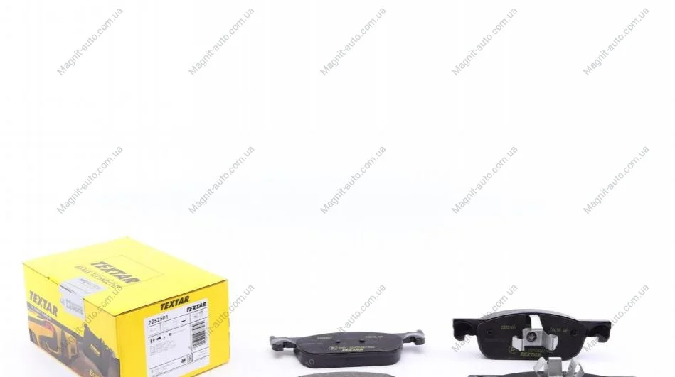 Комплект тормозных колодок переднего., DACIA LOGAN II, LOGAN MCV II, SANDERO II LADA XRAY RENAULT CLIO IV, LOGAN I, LOGAN II, LOGAN/STEPWAY II, SANDERO/STEPWAY II, THALIA III 0.9-1.6 06.11- TEXTAR 2252501 (фото 1)