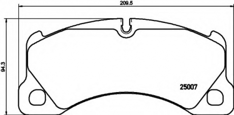 Комплект тормозных колодок, дисковый тормоз HELLA 8DB 355 015-801 (фото 1)