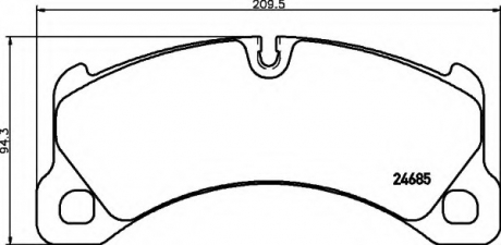 Комплект тормозных колодок, дисковый тормоз HELLA 8DB 355 015-131