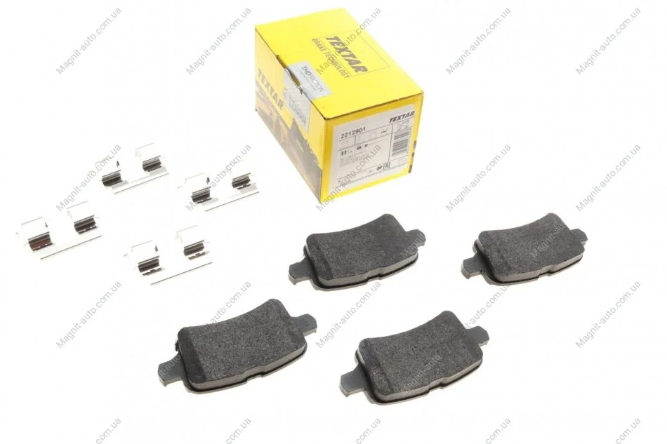 Комплект тормозных колодок задн., CHEVROLET BOLT, VOLT OPEL AMPERA-E, ASTRA K, INSIGNIA B, INSIGNIA B COUNTRY, INSIGNIA B GRAND SPORT 1.0-Electric 06.15- TEXTAR 2212901 (фото 1)