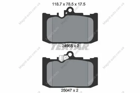 Комплект гальмівних колодок переднього., LEXUS GS, RC 2.0-3.5H 12.11- TEXTAR 2496501