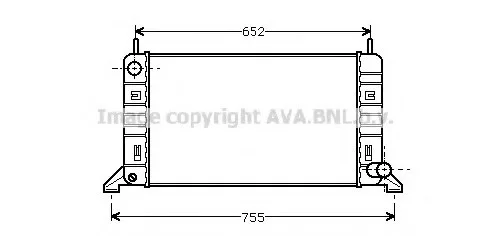 Радиатор, охлаждение двигателя AVA QUALITY COOLING AVA COOLING FD2078 (фото 1)
