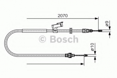 Трос, стояночная тормозная система BOSCH 1 987 482 133