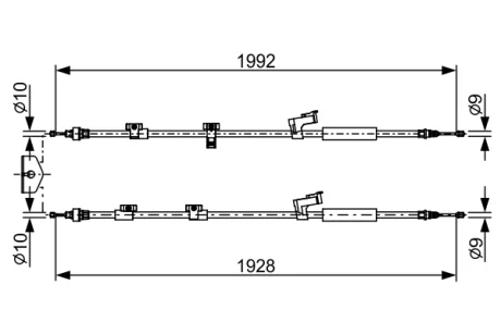Трос, стоянкова гальмівна система BOSCH 1 987 482 494