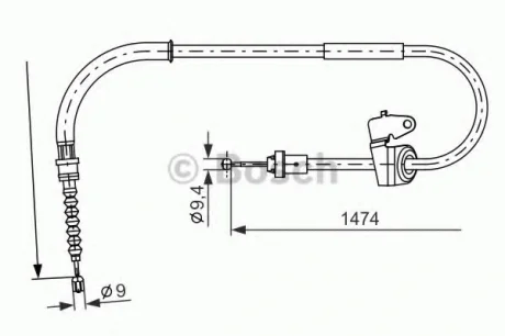 Трос ручного тормоза bosch тормозной трос BOSCH 1 987 482 229