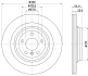 Диск тормозной задн. (330mmx22mm) MERCEDES GLE W166 15- ML W166 11- HELLA 8DD 355 122-561 (фото 4)