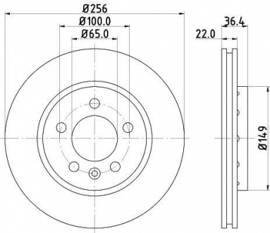 Tarcza hamulcowa 53972PRO_HC HELLA 8DD 355 127-451