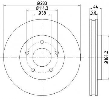 Tarcza hamulcowa 55801PRO HELLA 8DD 355 125-071