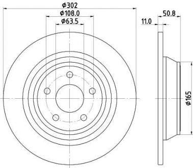 Tarcza hamulcowa HELLA 8DD 355 122-451