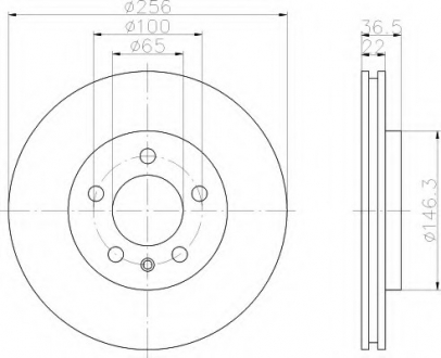 Тормозной диск HELLA 8DD 355 105-361