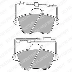 Комплект тормозных колодок переднего., PEUGEOT 605 2.0-3.0 06.89-09.99 Delphi LP741