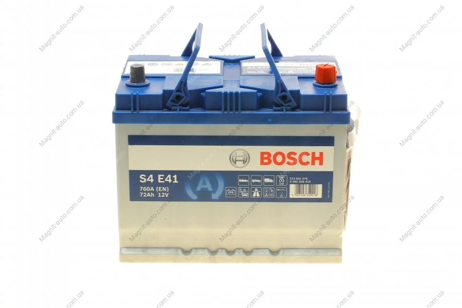 Автомобільний акумулятор Bosch S4 EFB 0092S4E410 72Ah 760A R+ BOSCH ="0092S4E410" (фото 1)