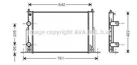 Радiатор AVA COOLING FTA2244