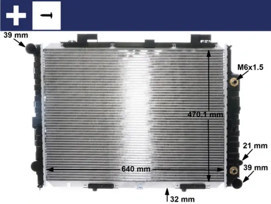 Радіатор MERCEDES-BENZ E-CLASS (W210) alt MAHLE / KNECHT ="CR2204001S" (фото 1)