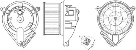 Електродвигун вентиляції салону MB W638 MAHLE / KNECHT ="AB272000S"