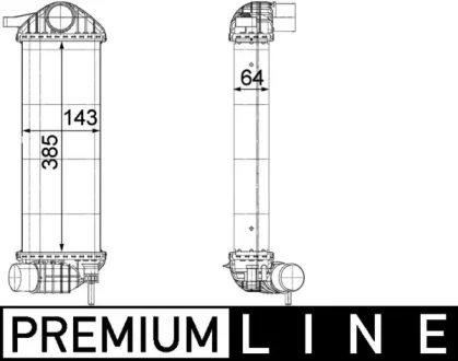 Інтеркулєр RENAULT Kangoo "1,5DCi "07>> MAHLE / KNECHT ="CI243000P"