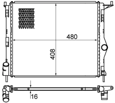Радіатор DACIA LOGAN (LS_) MAHLE / KNECHT ="CR1765000S"